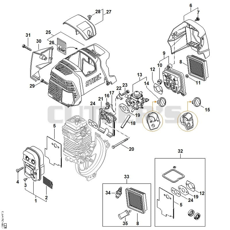 Muffler, Air filter
