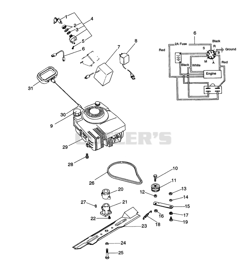 Engine, Blade And Belt
