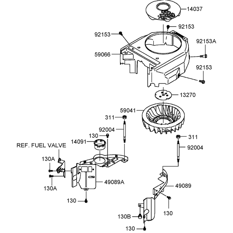 Cooling Equipment Assembly Kawasaki FH430V-AS25