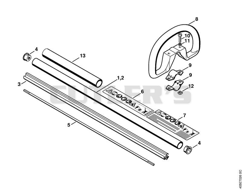 Drive tube assembly, Loop handle