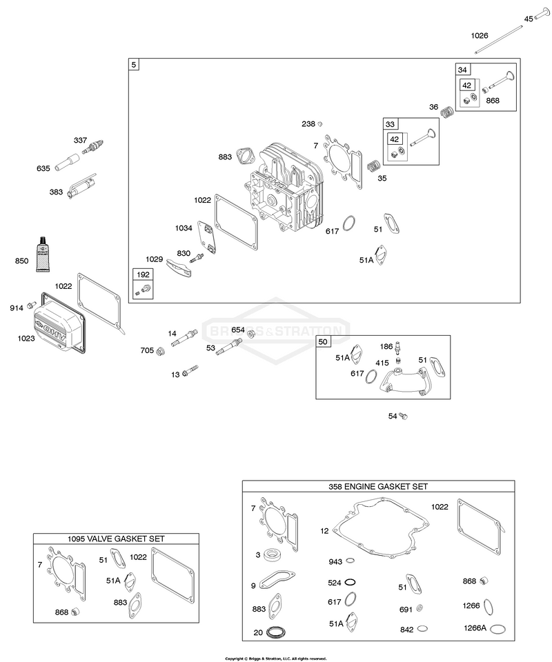 Cylinder Head, Gasket Set - Engine, Gasket Set - Valve, Intake Manifold, Valves
