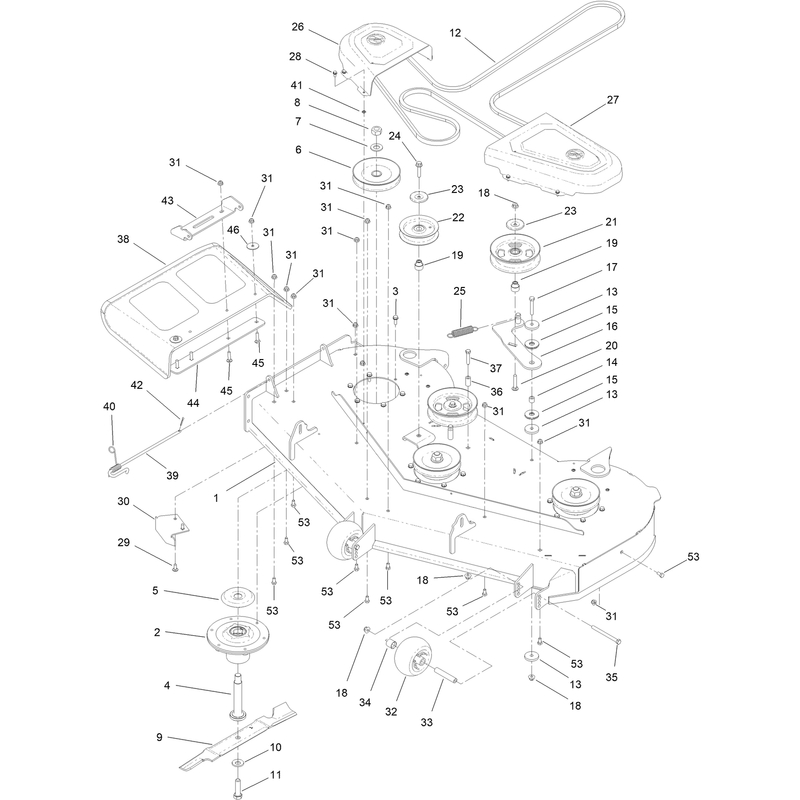 54 Inch Deck Assembly