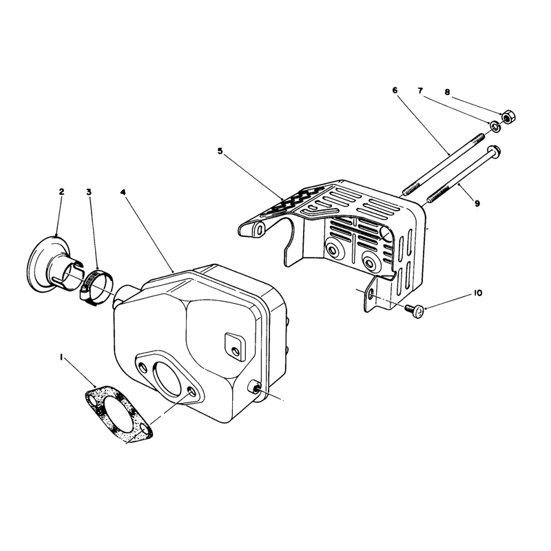 Muffler Assembly Engine Model No 47pf5 and 47pg6