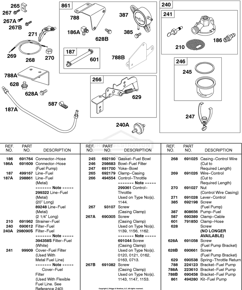 Fuel Filter, Fuel Pump, Fuel Line