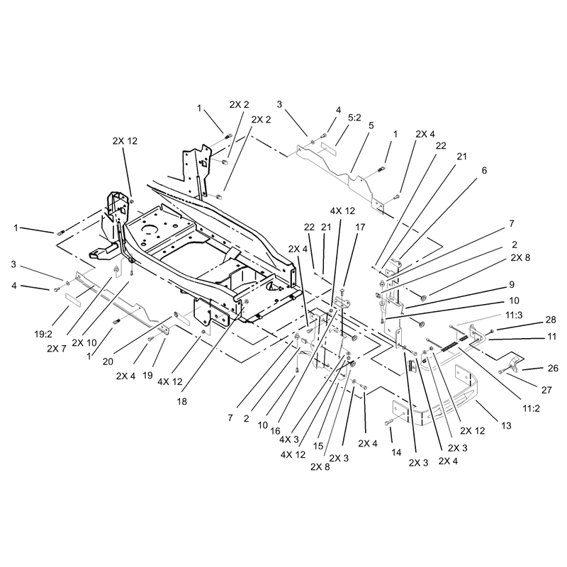 Bumper and Hood Support Assembly
