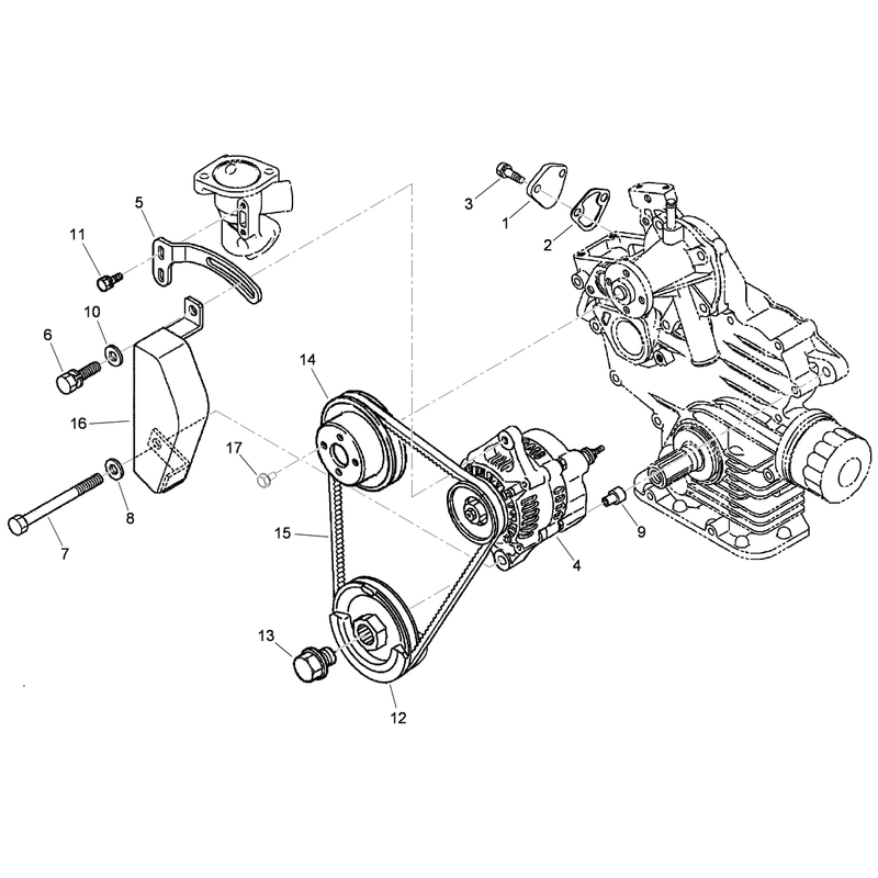 Alternator Pulley and Fuel Pump Cover Assembly
