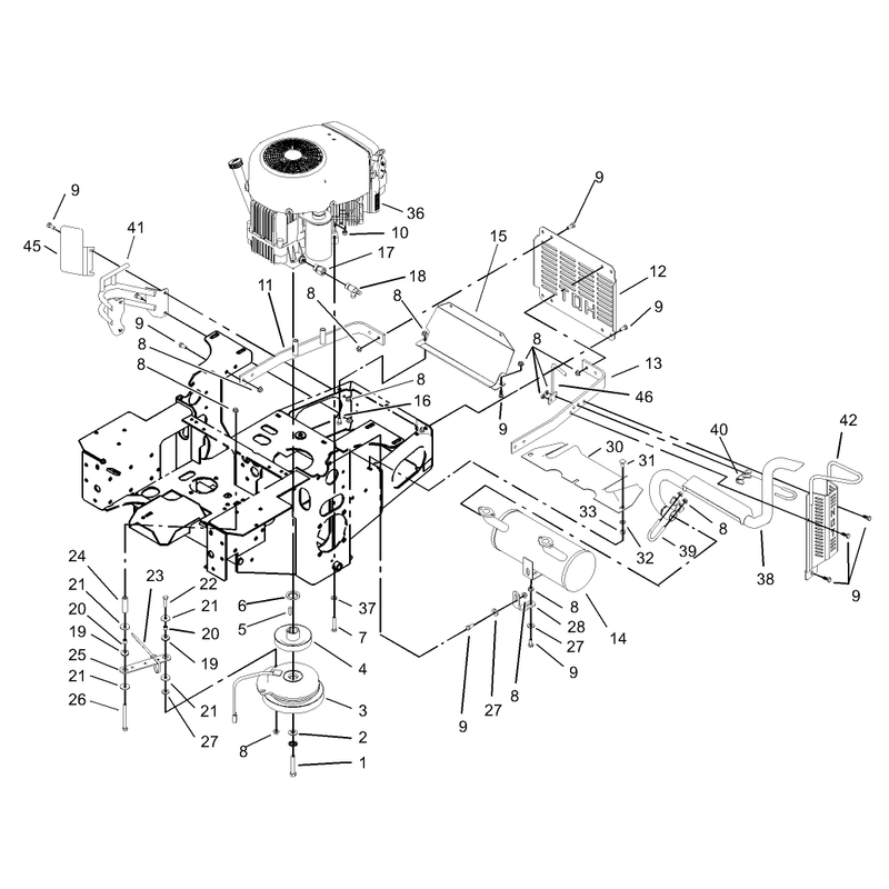 Engine and Clutch Assembly
