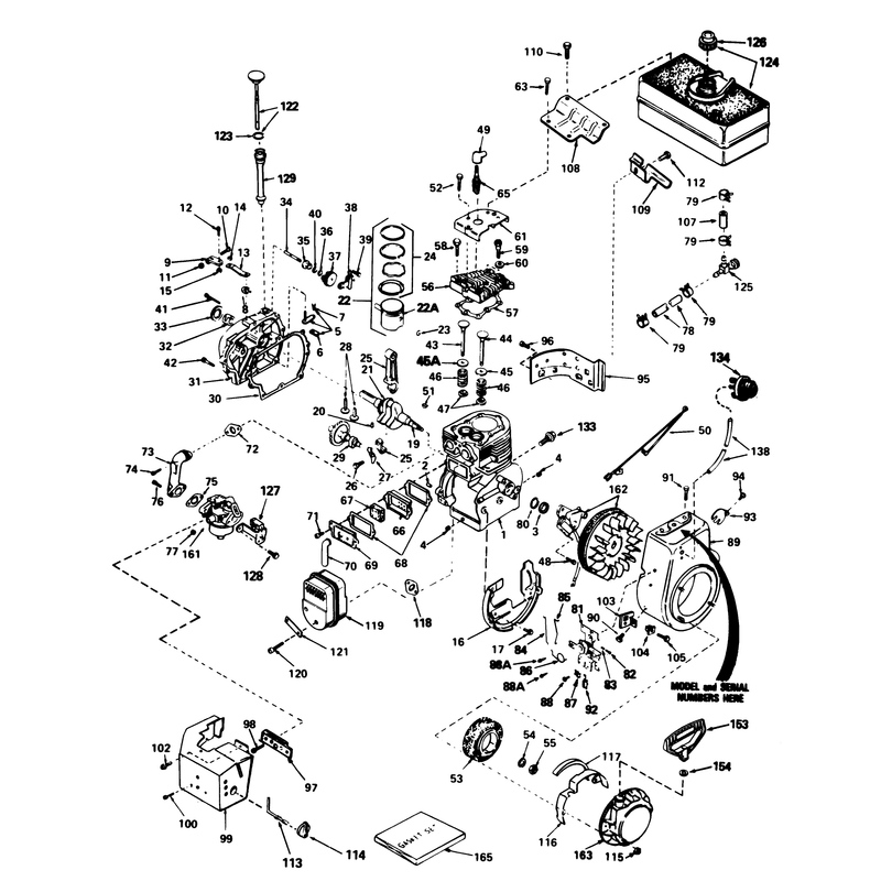 Engine Tecumseh Model No. Hm 80-155284j