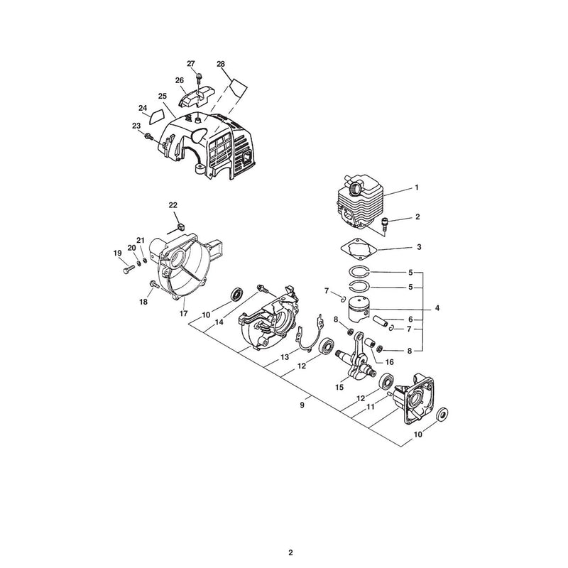 ENGINE\EXTERNAL, INTERNAL, CRANKCASE, FAN HOUSING, CYLINDER COVER
