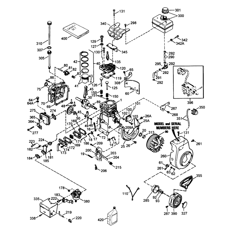 Engine Tecumseh Model Hssk50-67259m