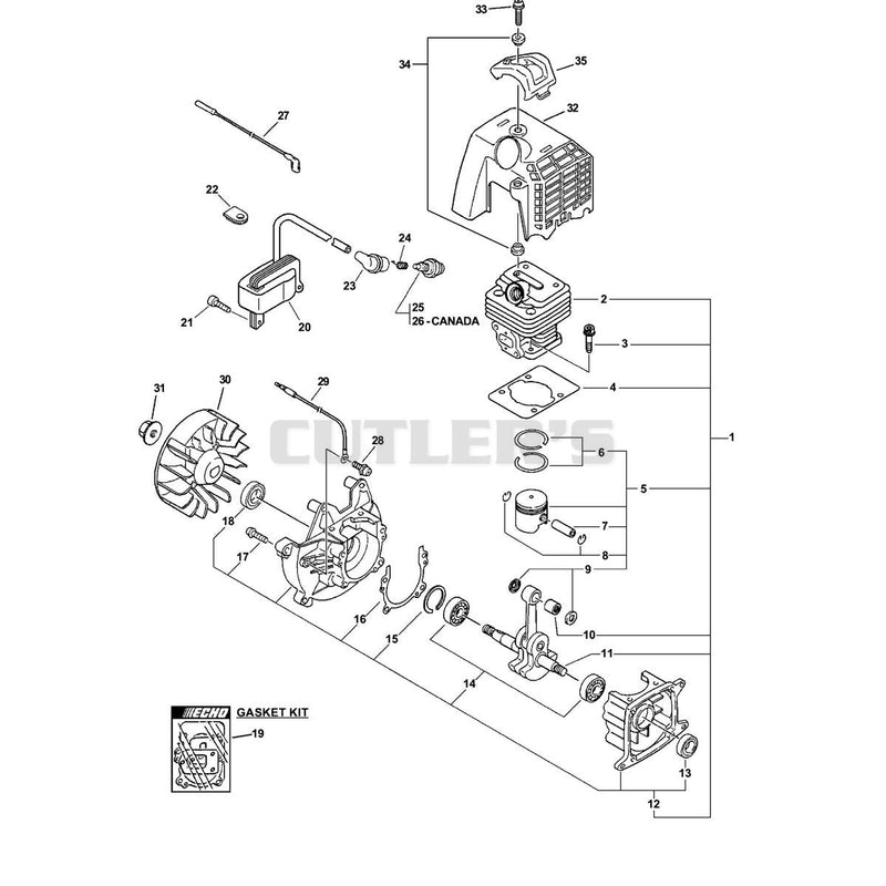 Engine, Short Block, Ignition, Cylinder Cover
