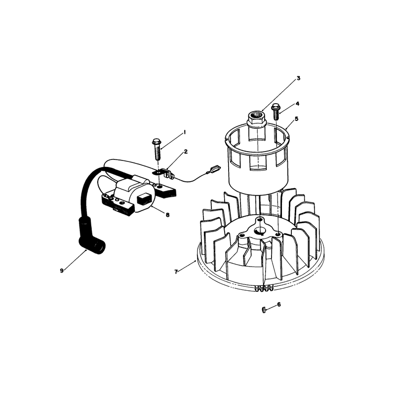 Magneto and Flywheel Assembly Model No Vmh7