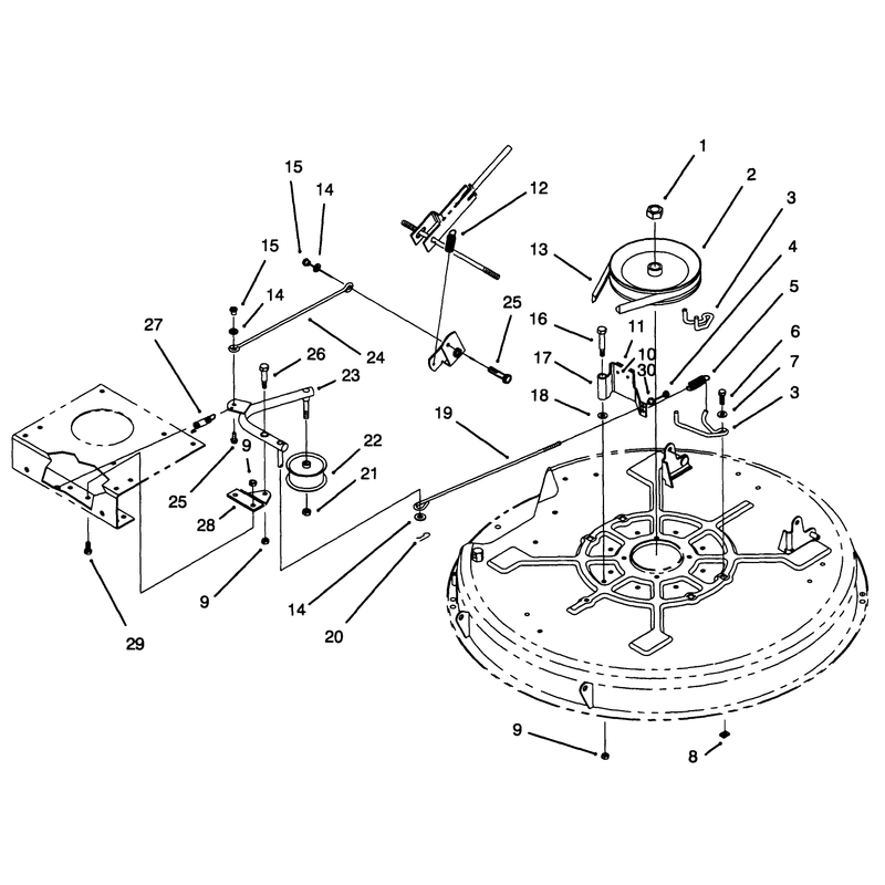Pulley and Belt Assembly 32in Cutting Unit
