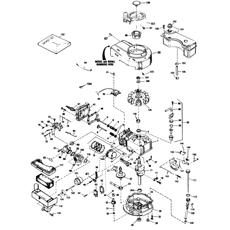 Engine Tecumseh Model No Tvs100-44012b