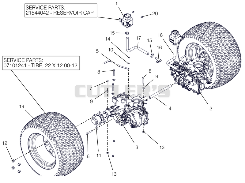 Rear Tires And Transaxles - 60"