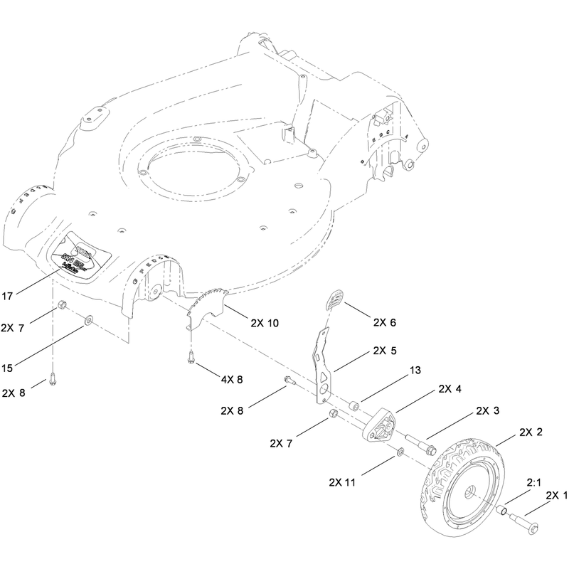 Front Wheel and Height of Cut Assembly