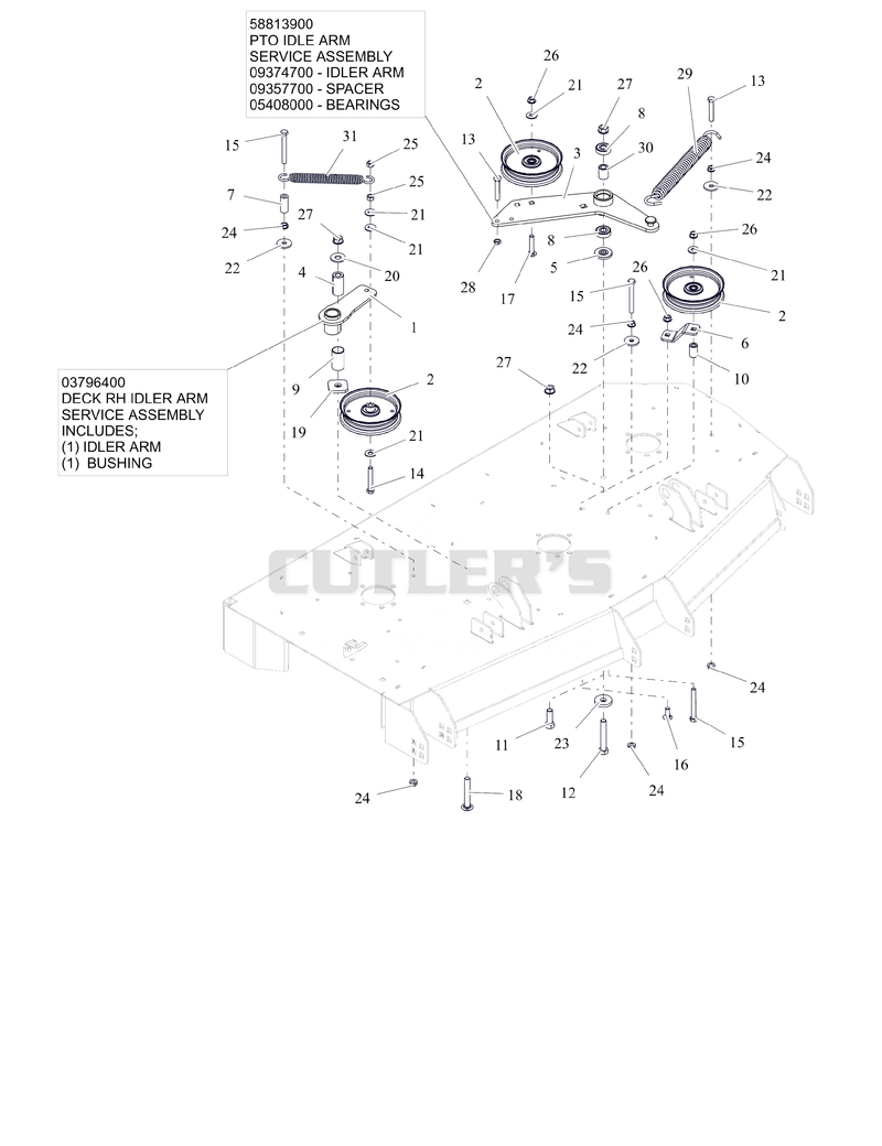 Idlers and Sheaves - 52" and 60"