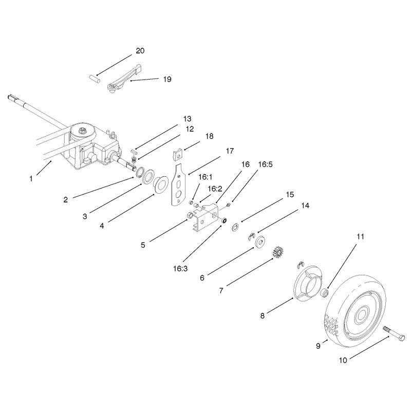 Gear Case and Rear Wheel Assembly