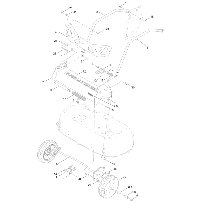 Front Wheel and Height of Cut Assembly