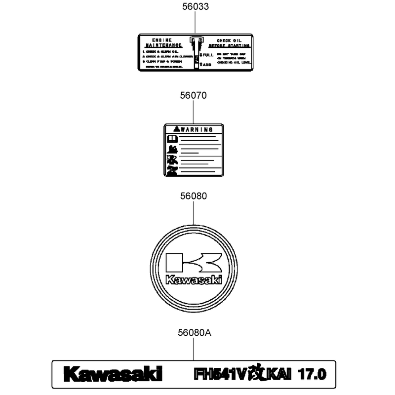 Label Assembly  Kawasaki FH541V-DS23