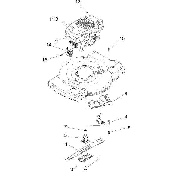 Engine and Blade Assembly