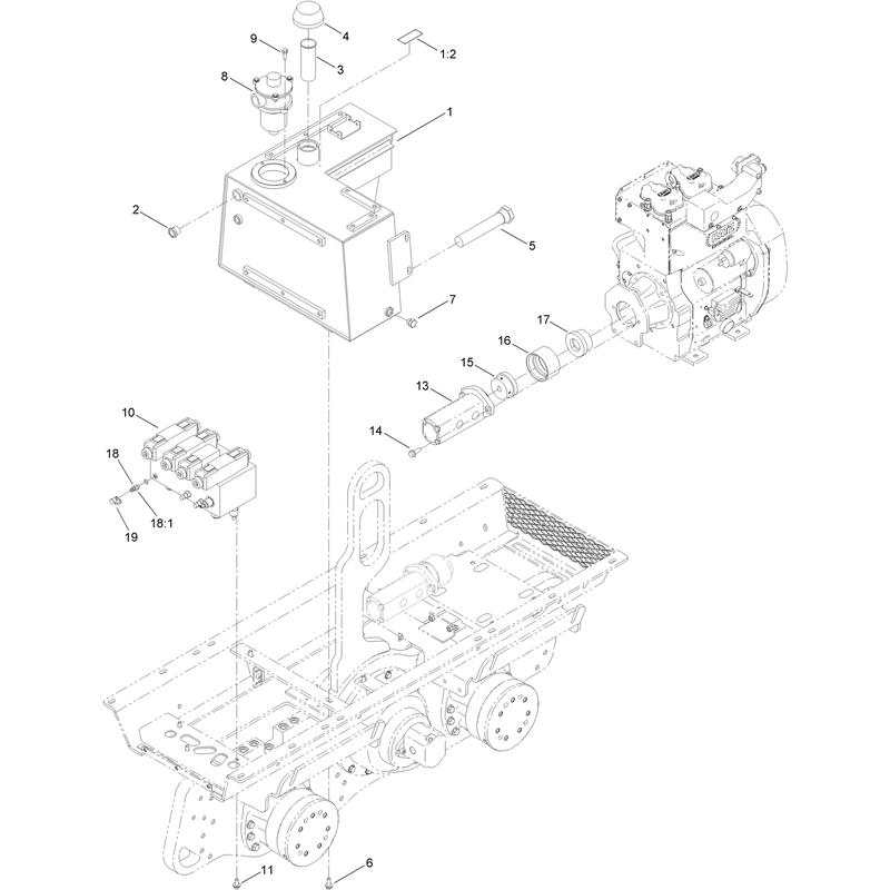 Hydraulic Tank Manifold and Pump Assembly