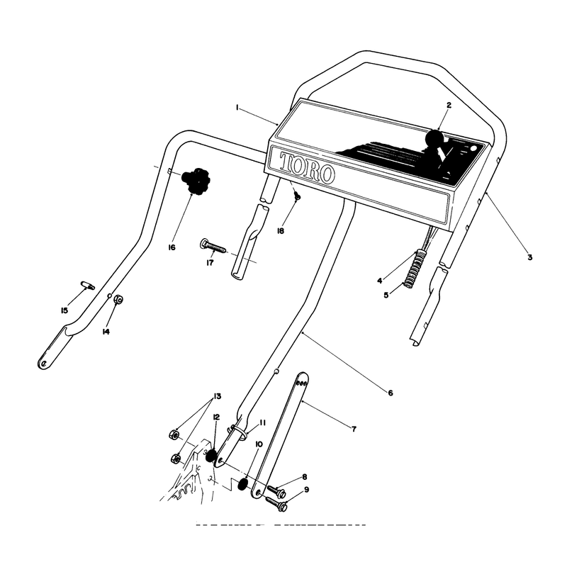Handle Assembly Used on Units with Serial No 7002011 and Up
