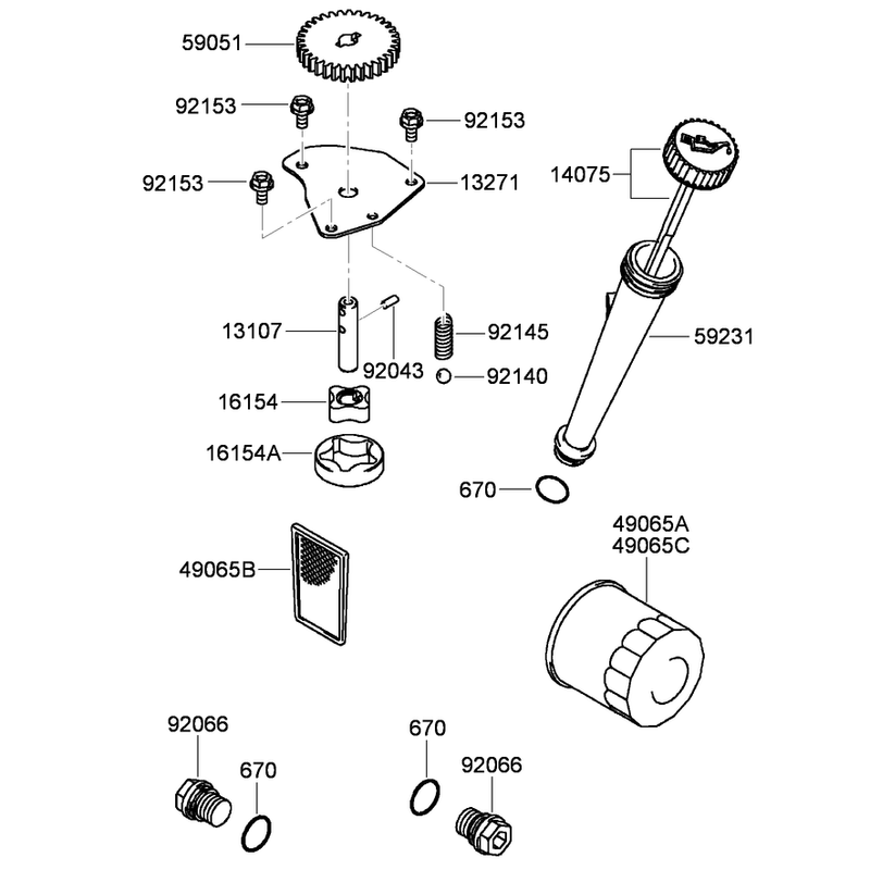 Lubrication Equipment Assembly  Kawasaki FH541V-ES24