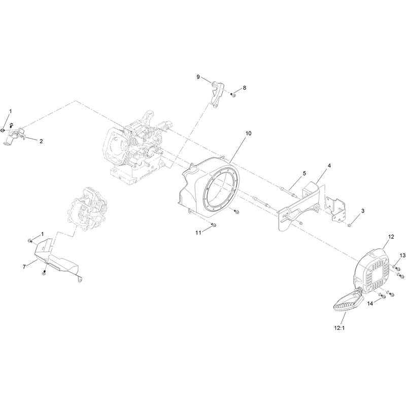 Blower Housing and Shrouds Assembly