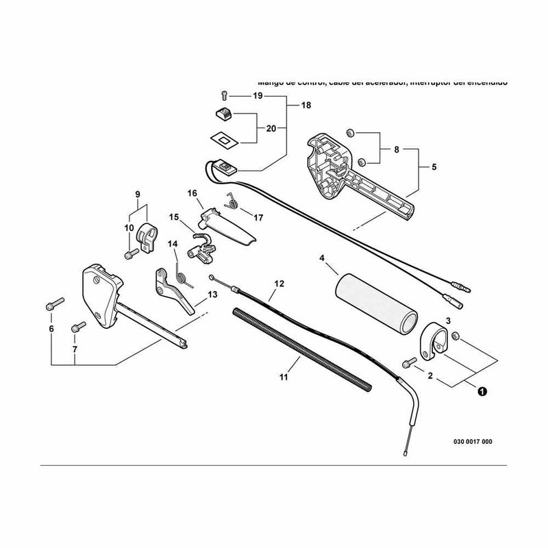 Control Handle,Throttle Cable, Ignition Switch