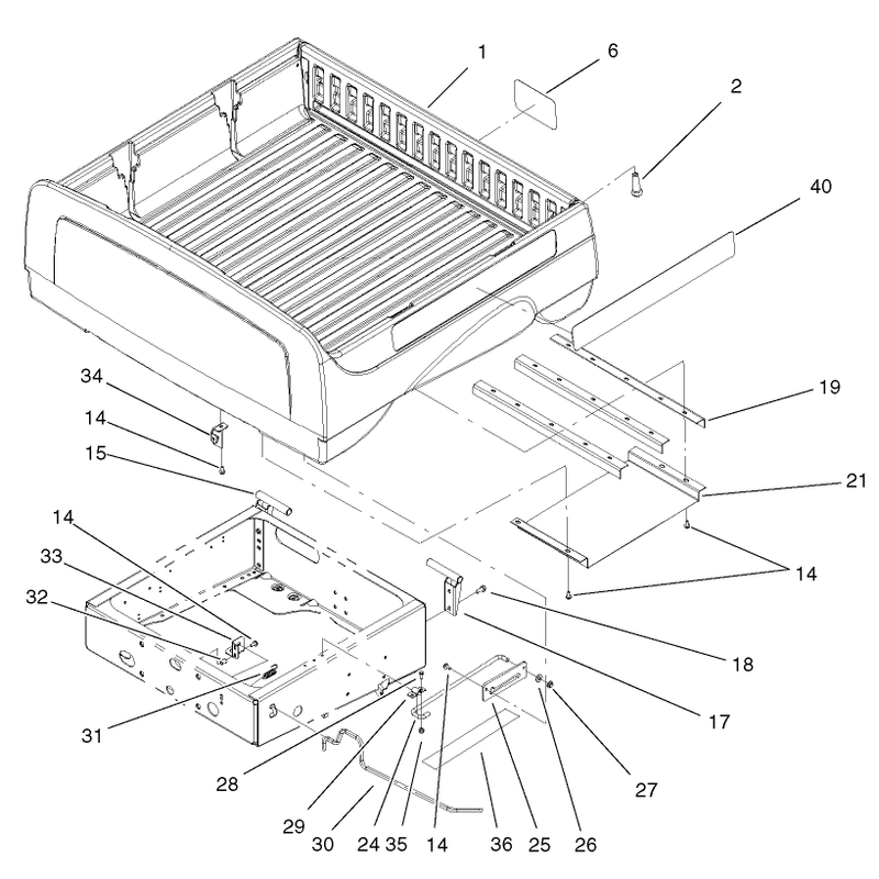 Box and Tailgate Assembly