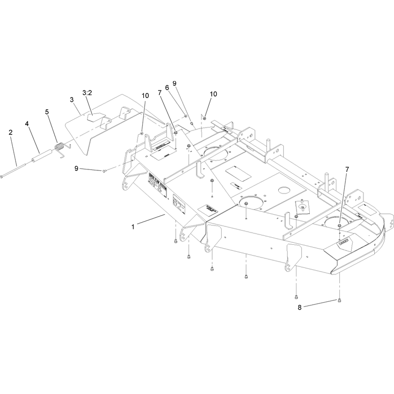 Deck and Deflector Assembly No 106-5864