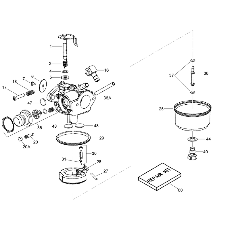 Carburetor Assembly No 640350 Tecumseh LV195XA-362086E