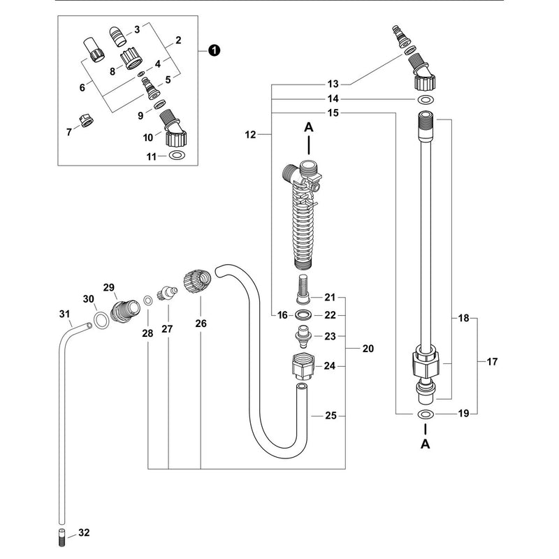 Nozzles, Wand, Hose