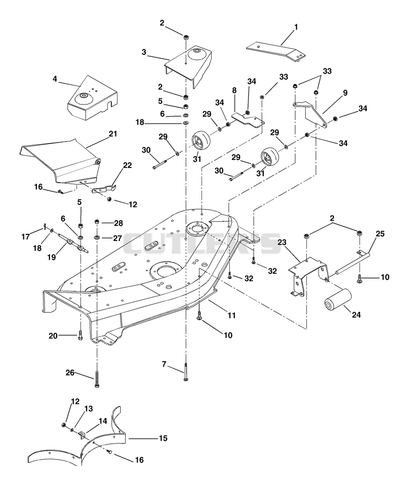 Mower Pan And Roller