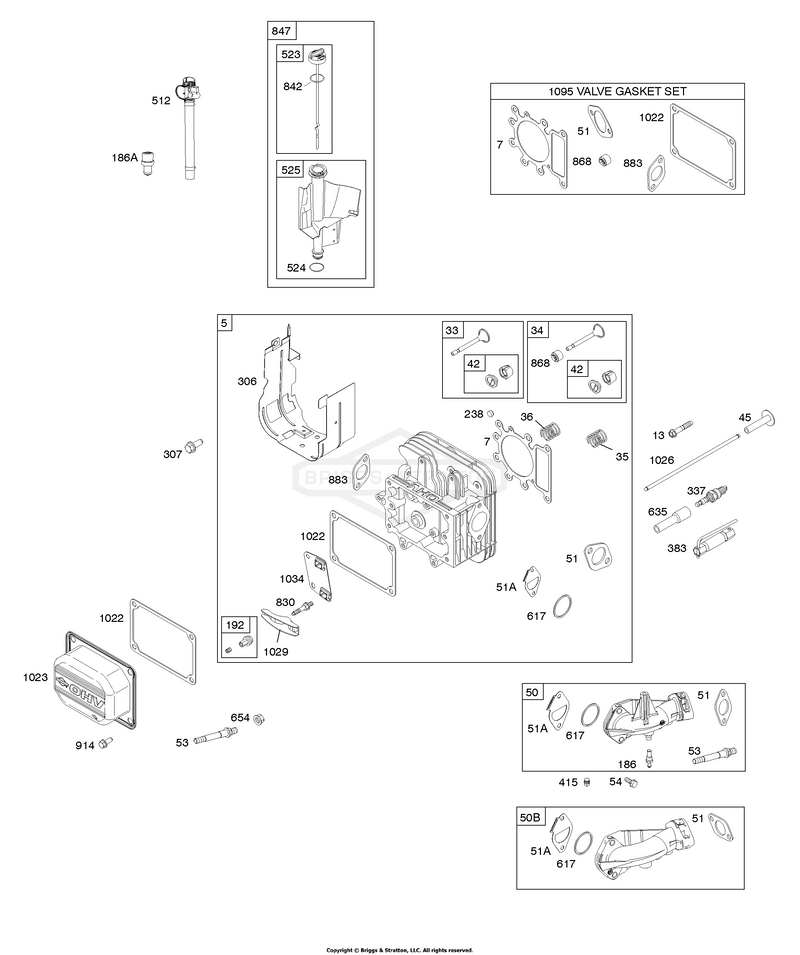CYLINDER HEAD, GASKET SET - VALVE, VALVES