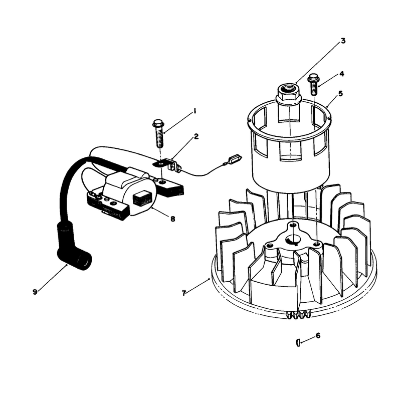 Magneto and Flywheel Assembly Model No Vmh7