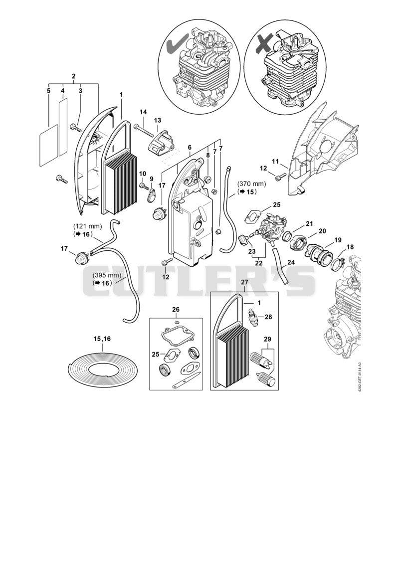 Air filter, Manifold