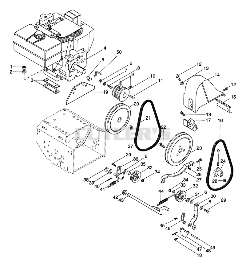 Engine And Belt Drive
