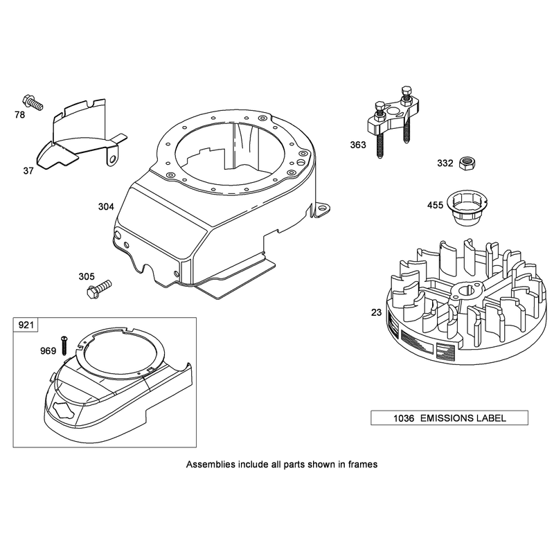 Blower Housing Assembly Briggs and Stratton 124T02-0161-B1