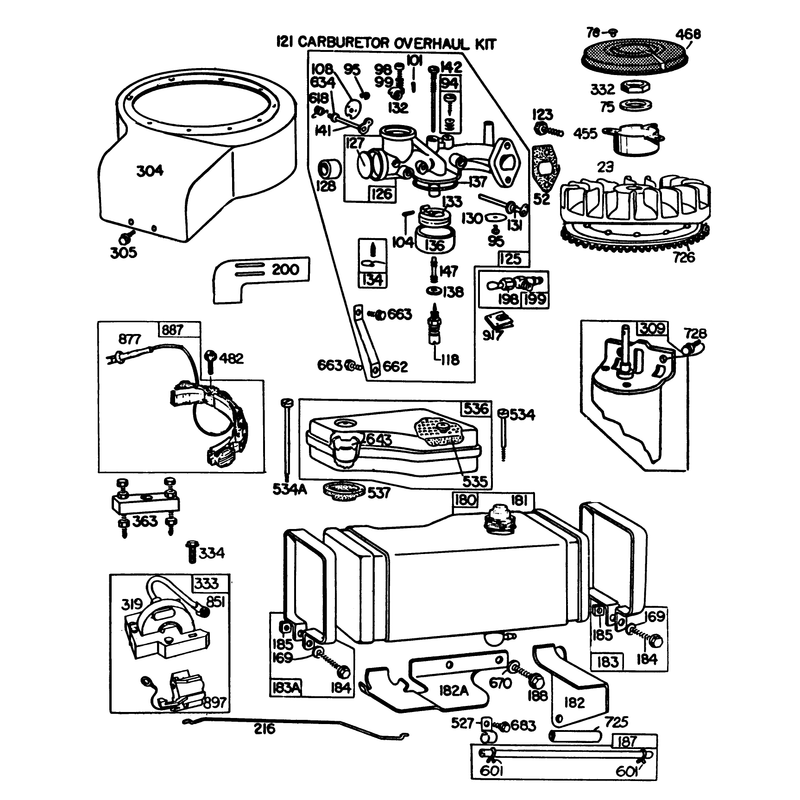 Engine Briggs & Stratton Model No. 191707-2132-01