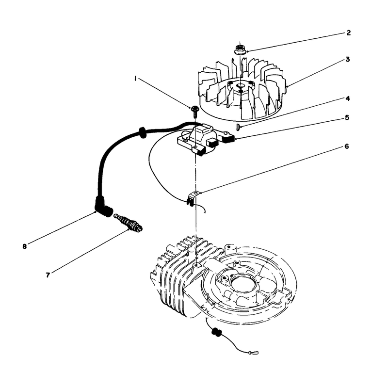 Flywheel and Magneto Assembly Engine Model No 47ph7