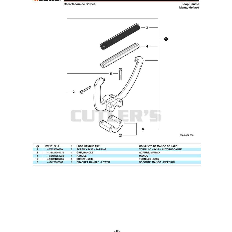 Mango de Control, Cable del Acelerador, Interruptor del Encendido