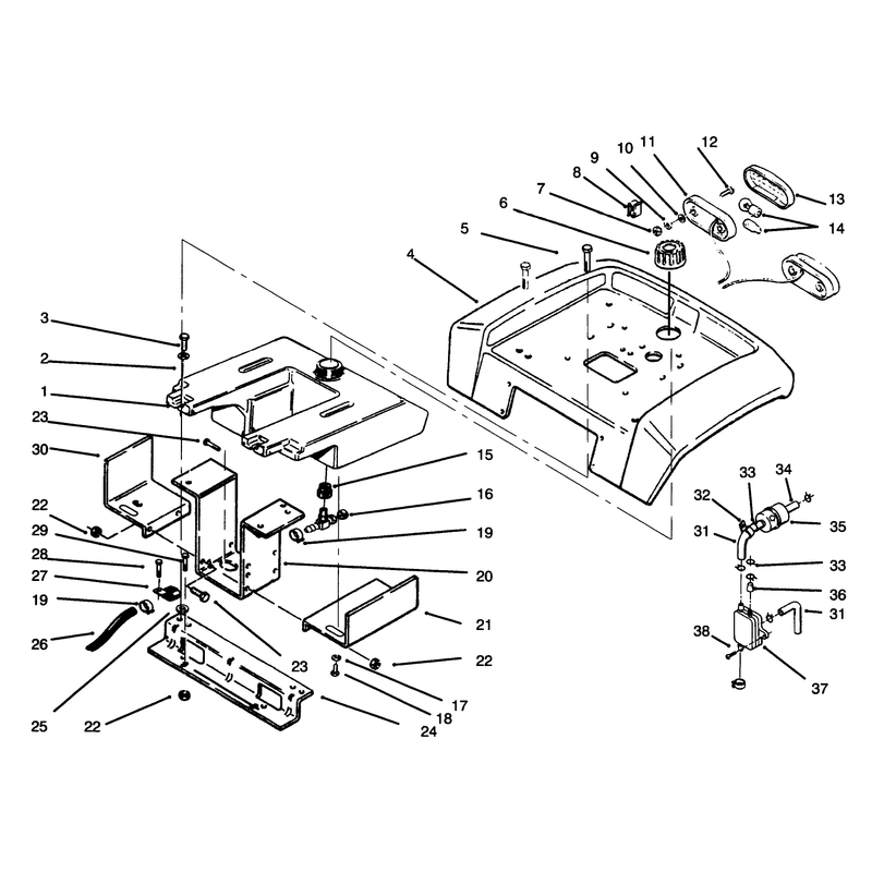 Fuel Tank Fuel Pump Fender and Support