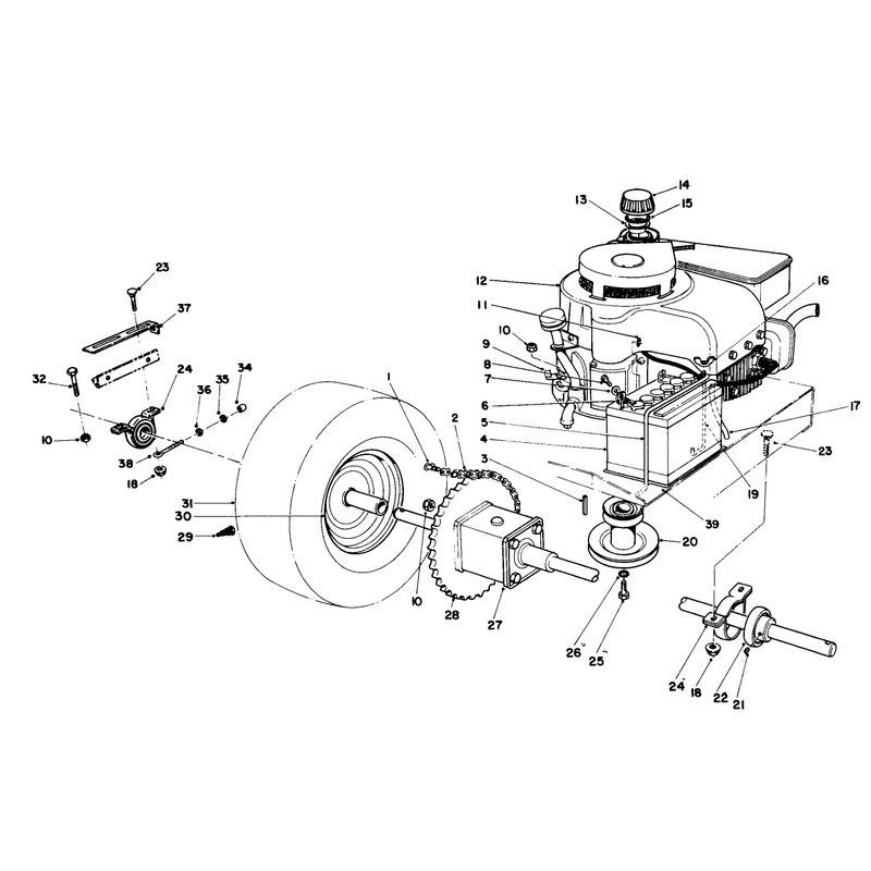 Engine And Axle Assembly