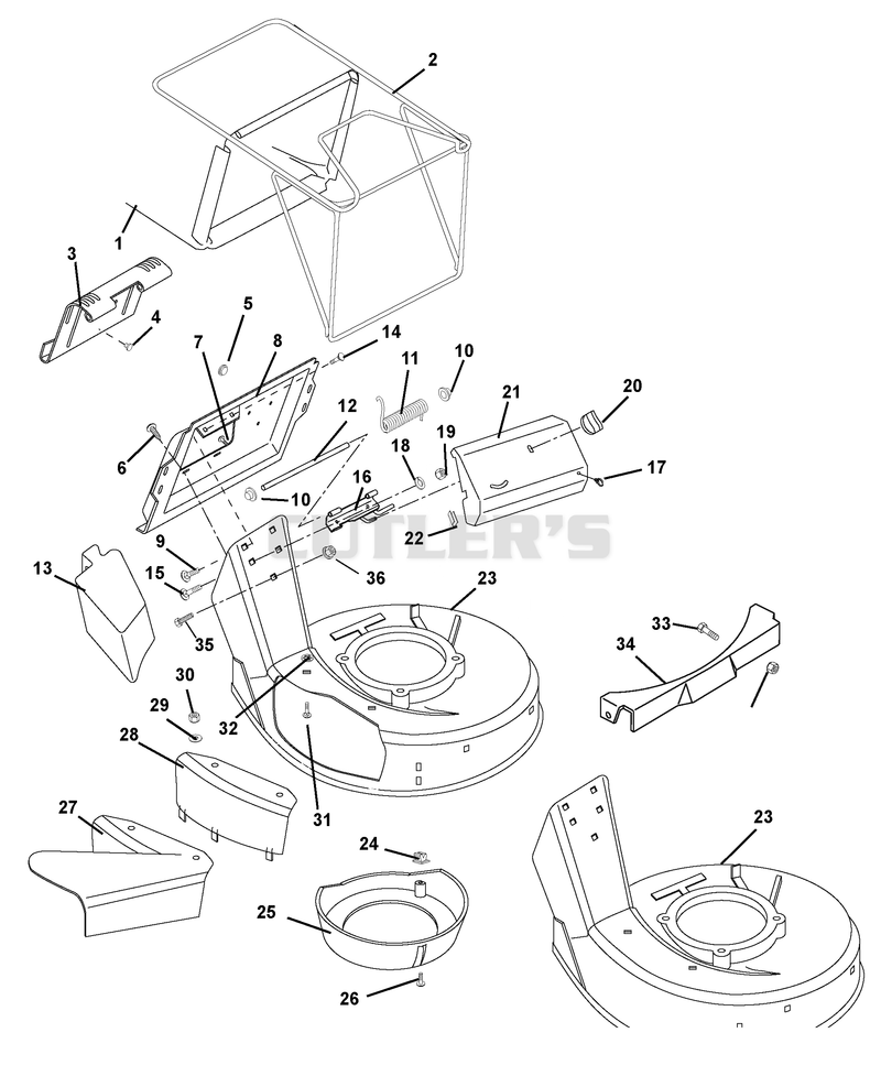 Mower Pan And Bag
