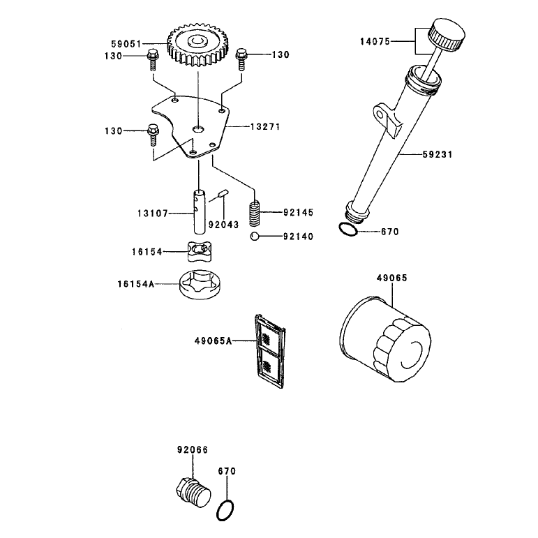 Lubrication Equipment Assembly Kawasaki FH680V-CS10