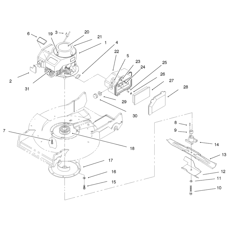 Engine and Blade Assembly
