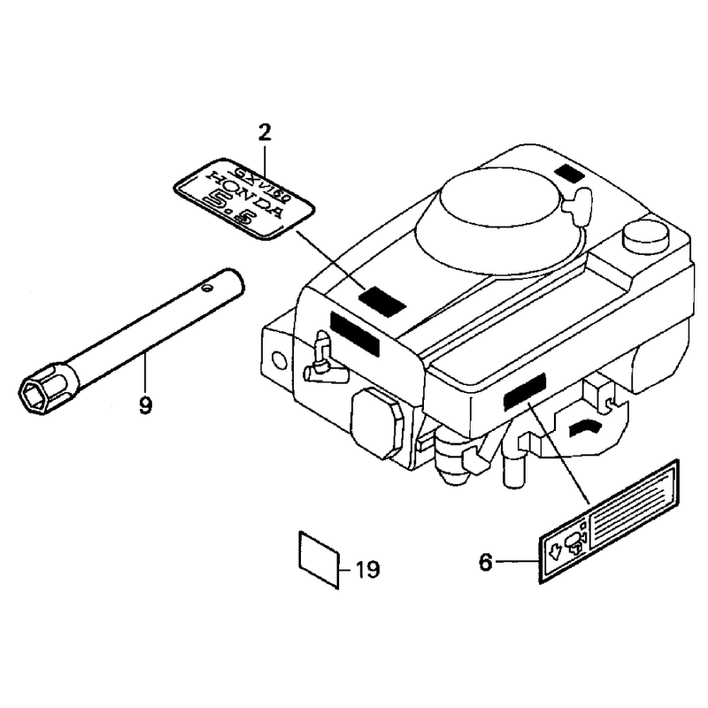 Label Assembly and Gasket Kits Honda GXV160K1-A1