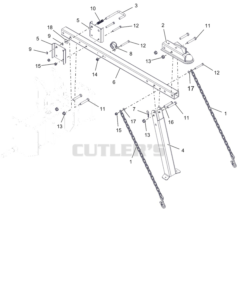 Drawbar, Hitch And Stand
